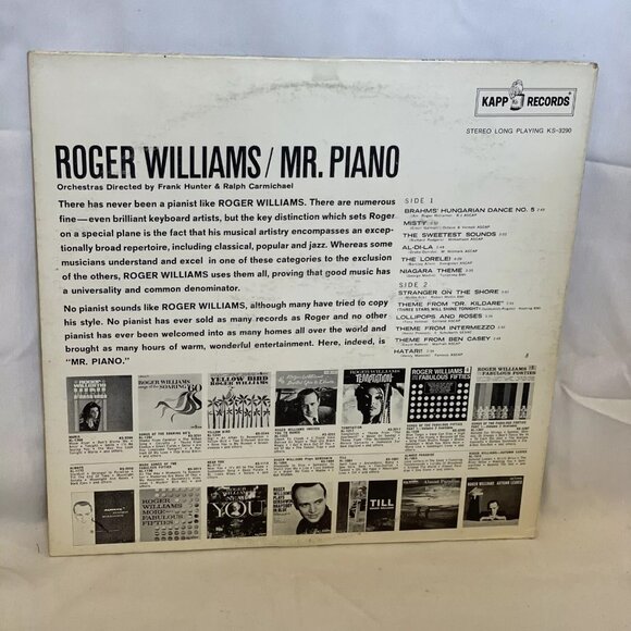 Roger Williams - Mr. Piano Kapp Records KS-3290 1962 VG+ - Picture 3 of 10